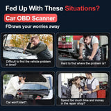 EAFC Lecteur de codes OBD2 - outil de diagnostic USB à écran couleur : prise OBD branchement