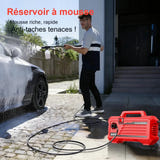 EAFC Nettoyeur haute pression portable - moteur tout cuivre, 3 jets, lances longue et courte : arrosage jardin