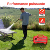EAFC Nettoyeur haute pression portable - moteur tout cuivre, 3 jets, lances longue et courte : terrasse