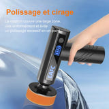 EAFC Polisseuse sans fil 4500 mAh - cirage et polissage de carrosserie, cuir et verre : voiture cirage carrosserie
