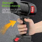 EAFC Souffleur turbo sans fil 350 W - 60 m/s, vitesse réglable, 2 batteries : nettoyage voiture