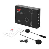 EJEAS E1+ - kit Bluetooth pour casque de moto avec fonction intercom : haut parleurs plats mousses casque