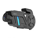 EJEAS K1 - Intercom Mesh 3.0 pour casque moto avec caméra 2K : objectif grand angle