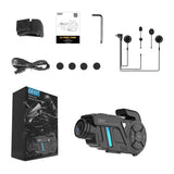EJEAS K1Pro - Intercom moto Mesh 3.0 pour 8 pilotes avec caméra 2K : casque caméra 2K