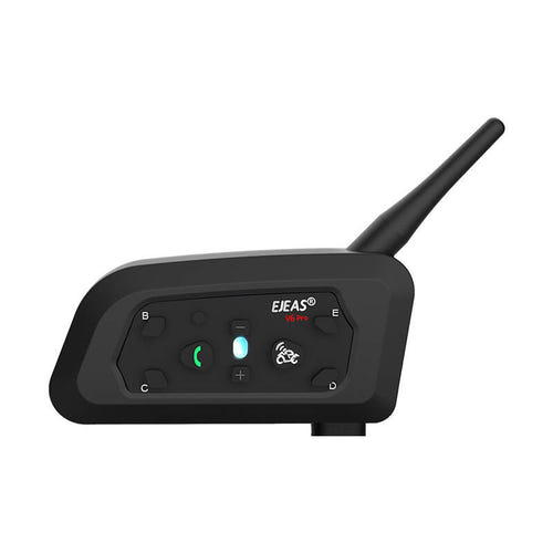 EJEAS V6PRO+ - Intercom Bluetooth étanche IP67 pour casque moto : boîtier touches