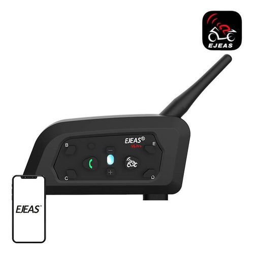 EJEAS V6PRO+ - Intercom Bluetooth étanche IP67 pour casque moto