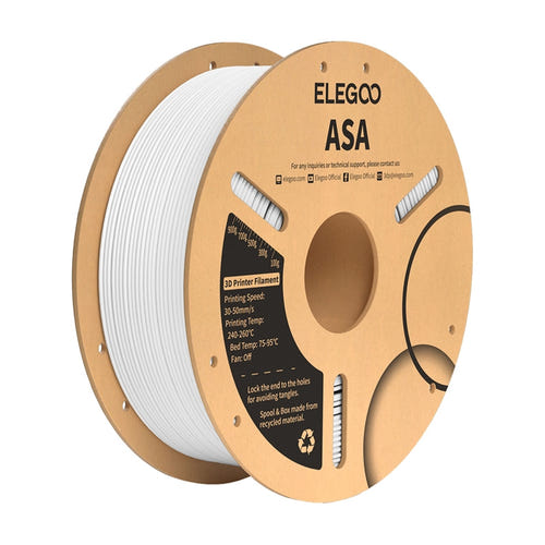 ELEGOO ASA Blanc - Filament 3D résistant aux UV, 1,75 mm, 1 kg : bobine 1 kg