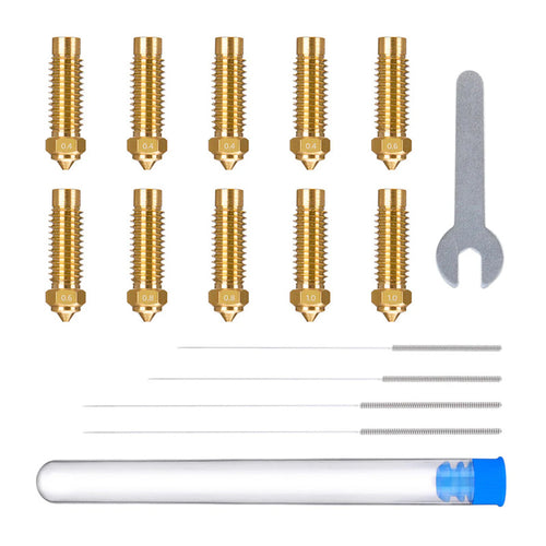 ELEGOO Neptune 4 Plus / 4 Max - Jeu de 10 buses en laiton (0,4 à 1,0 mm)