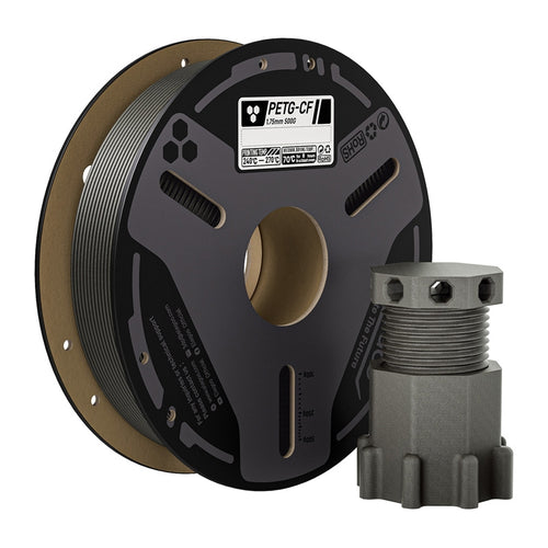 ELEGOO PETG-CF Gris - Filament fibre de carbone, 1,75 mm, 0,5 kg