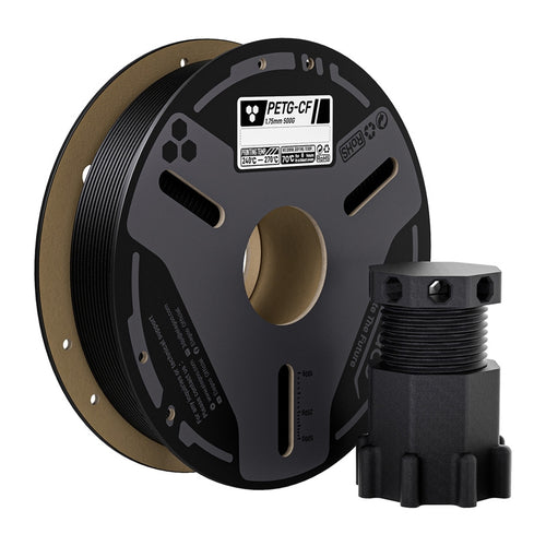 ELEGOO PETG-CF Noir - Filament fibre de carbone, 1,75 mm, 0,5 kg