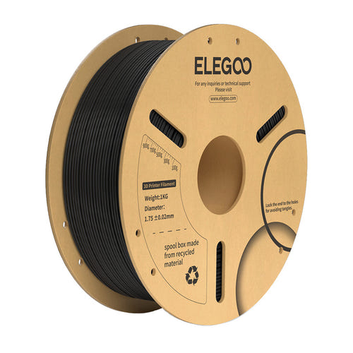ELEGOO PLA+ Noir - Filament 3D 1,75 mm, bobine de 1 kg