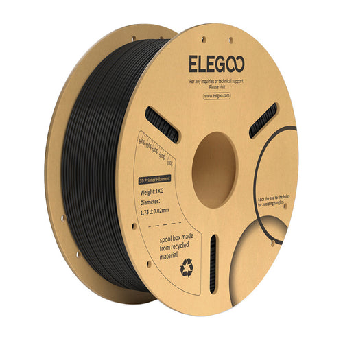 ELEGOO PLA+ Noir - Filament 3D 1,75 mm, bobine de 1 kg