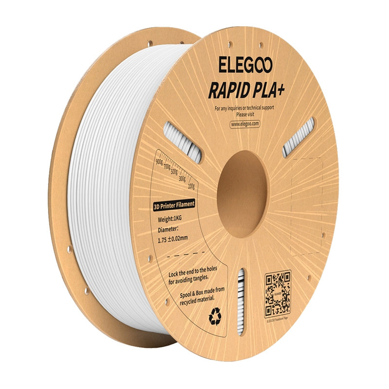 ELEGOO Rapid PLA+ Blanc - Filament 3D rapide 1,75 mm, 1 kg - visuel 1