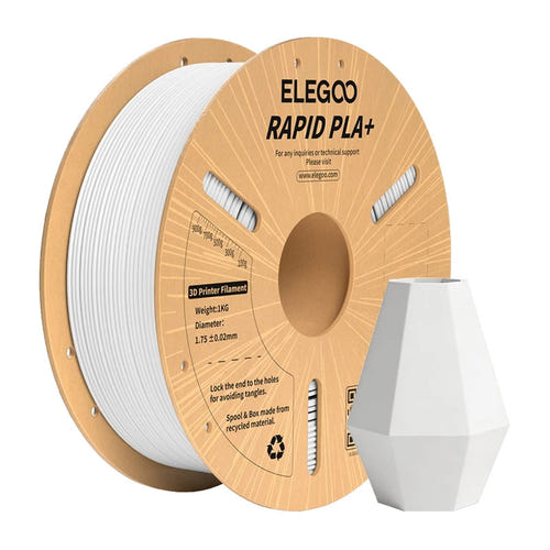 ELEGOO Rapid PLA+ Blanc - Filament 3D rapide 1,75 mm, 1 kg