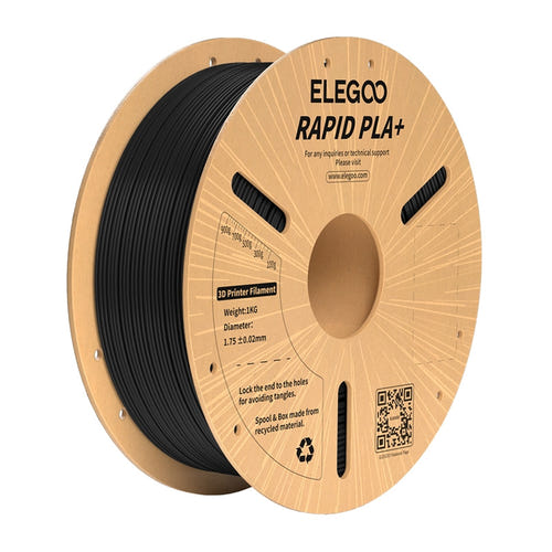 ELEGOO Rapid PLA+ Noir - Filament 3D rapide 1,75 mm, 1 kg : bobine 1 kg