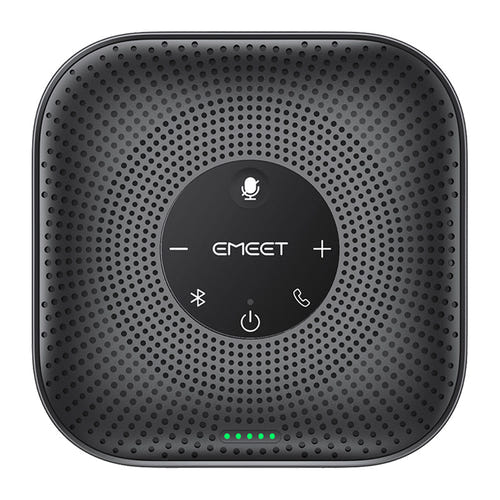 EMEET OfficeCore M0 Plus - Enceinte de conférence Bluetooth 4 micros 360° : haut parleur visioconférence compact noir