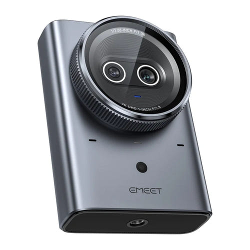Emeet Prime SE - Webcam 4K à capteur 1 pouce et double objectif : profil