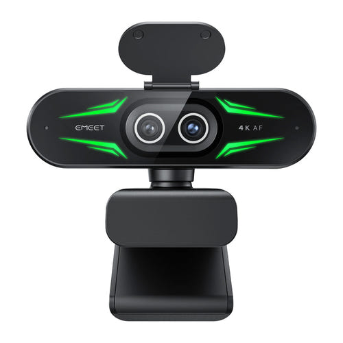 EMEET SmartCam C60E - Webcam 4K double objectif, zoom 11x et télécommande : grand angle et téléobjectif c60e