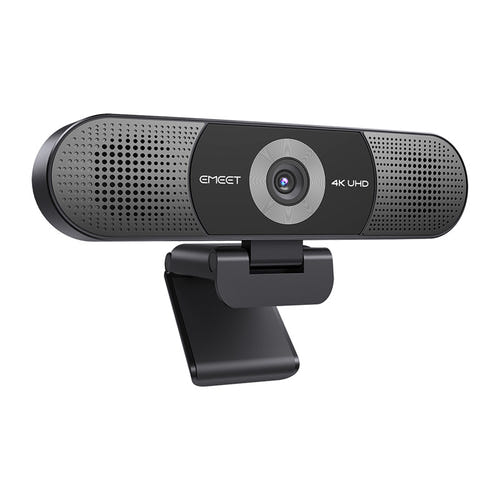 EMEET SmartCam C980Pro 4K - webcam 4 micros et haut-parleurs intégrés : pince écran
