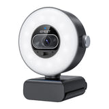 EMEET SmartCam S600L - webcam 4K à anneau lumineux intégré : profil boîtier
