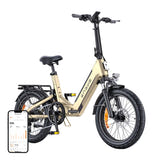 ENGWE L20 3.0 Boost - Vélo électrique pliant tout suspendu 250 W, doré