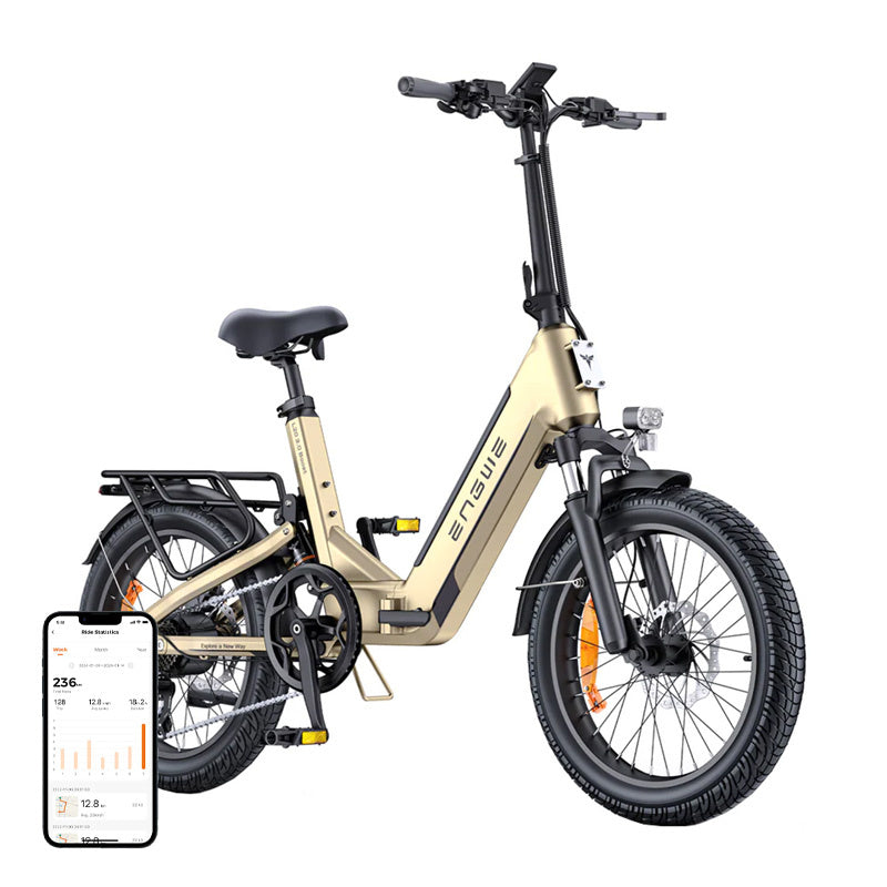 ENGWE L20 3.0 Boost - Vélo électrique pliant tout suspendu 250 W, doré - visuel 1
