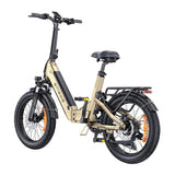 ENGWE L20 3.0 Boost - Vélo électrique pliant tout suspendu 250 W, doré : guidon et écran