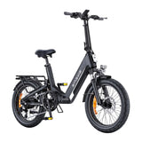ENGWE L20 3.0 Boost - Vélo électrique pliant tout suspendu 20 pouces, noir : vue latérale