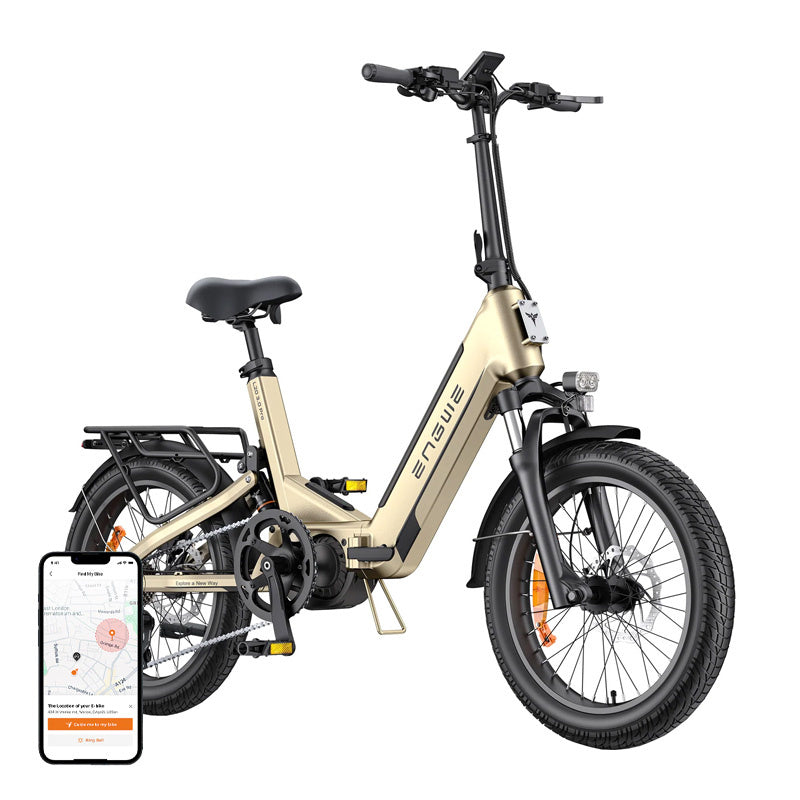ENGWE L20 3.0 Pro - Vélo électrique pliant, moteur pédalier 100 Nm, doré - visuel 1