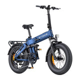 ENGWE PRO 3.0 BOOST - Vélo électrique pliant 250 W 20 pouces bleu : trois quarts avant