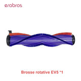 Erabros - rouleau de brosse de rechange pour aspirateur sans fil EV5 : polyester erabros ev5 vue de face