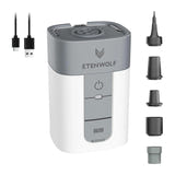 ETENWOLF AIR 5 blanc - gonfleur électrique 5200 mAh, 720 L/min, 80 W : embouts câble USB-C