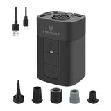 ETENWOLF AIR 5 PRO noir - gonfleur 10400 mAh, lanterne 1200 lm et batterie externe : embouts câble