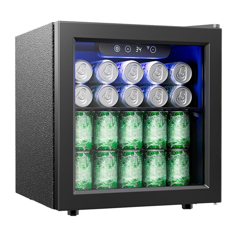 EUHOMY BR009-55 - réfrigérateur vitrine à boissons 37 L, noir - visuel 1