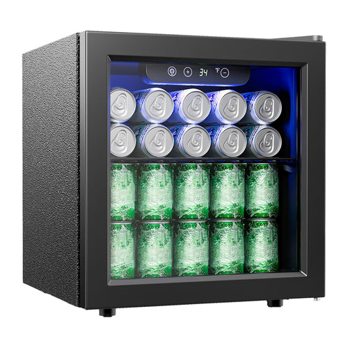 EUHOMY BR009-55 - réfrigérateur vitrine à boissons 37 L, noir - visuel 1