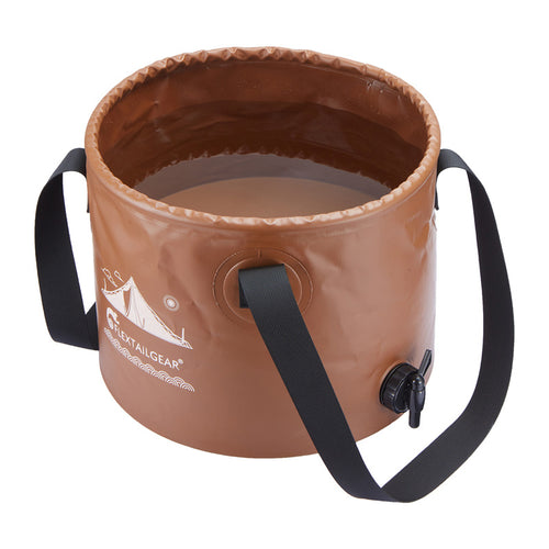 Flextail Flex Bucket - Seau pliable 20 L autoportant (marron) : 20 L marron