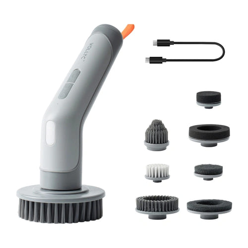 Flextail MAX SCRUBBER - brosse de nettoyage électrique sans fil étanche IPX8 : têtes câble