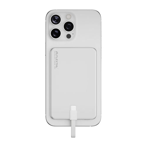 Flextail Zero Power Metal 5000 - Batterie externe magnétique (argent, 7 mm) : dos téléphone