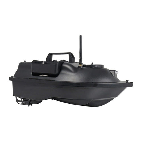 Flytec V010 5 200 mAh - Bateau amorceur GPS radiocommandé à trois trémies : vue de côté