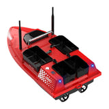 Flytec V803 - Bateau amorceur rouge 5 200 mAh à quatre trémies : coque et hélices