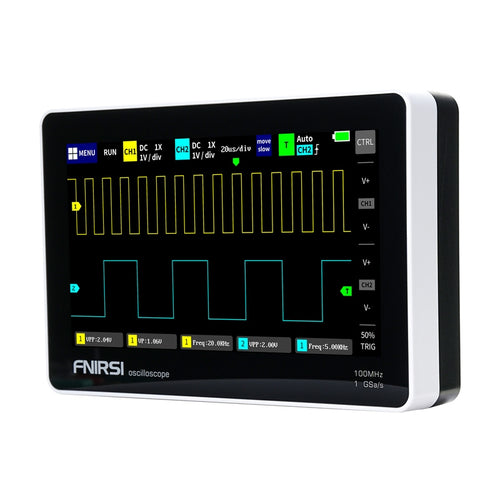FNIRSI 1013D - Oscilloscope portable tactile 7 pouces, 100 MHz, 2 voies - visuel 1