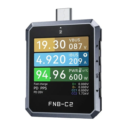 FNIRSI FNB-C2 - testeur USB-C 240 W, PD 3.1 EPR et lecture E-Marker - visuel 1