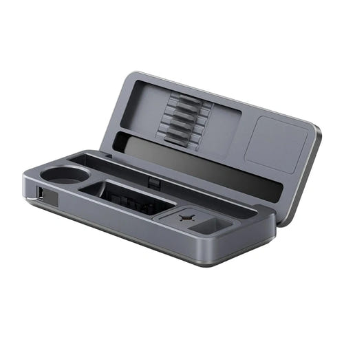 FNIRSI ToolBox HS-02B - coffret d'outils et support pour fer à souder : argent