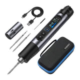 FNIRSI HS-03 Plus - fer à souder sans fil sur batterie 2600 mAh : étui et accessoires