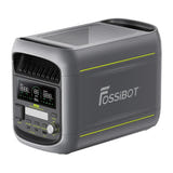 FOSSIBOT F1800 - station électrique portable 1024 Wh, 1800 W, grise : ports USB-C 140 W