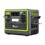 FOSSIBOT F2400 - station électrique portable 2048 Wh, 2400 W, verte : éclairage intégré