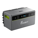 FOSSIBOT FBP1200 - Station électrique portable tout-en-un 1958 Wh, verte : port USB-C 100 W et USB-A Quick charge