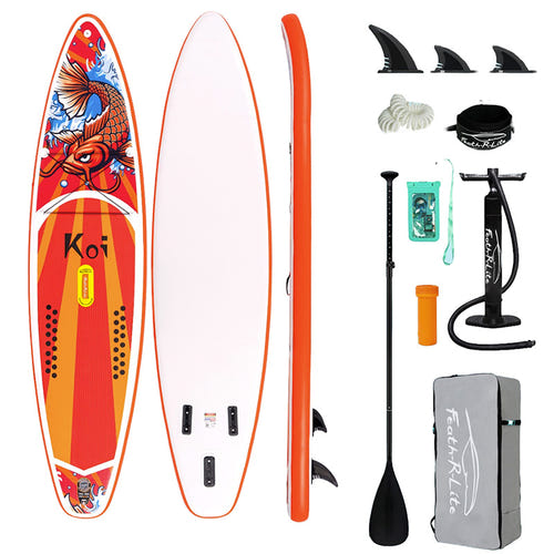 FunWater Feath-R Lite SUPFR01E - Paddle gonflable 3,5 m, motif Koi