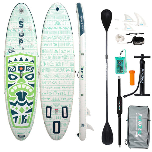 FunWater SUPFW05D Tiki - Paddle gonflable 3,2 m, vert