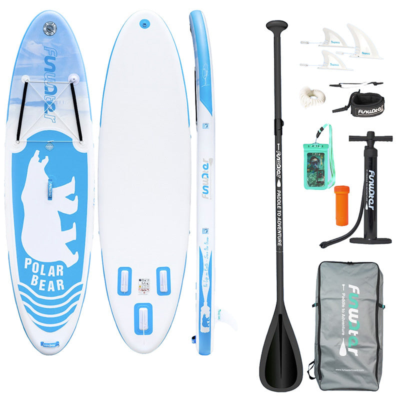 FunWater SUPFW07A - Paddle gonflable 3,2 m, bleu - visuel 1